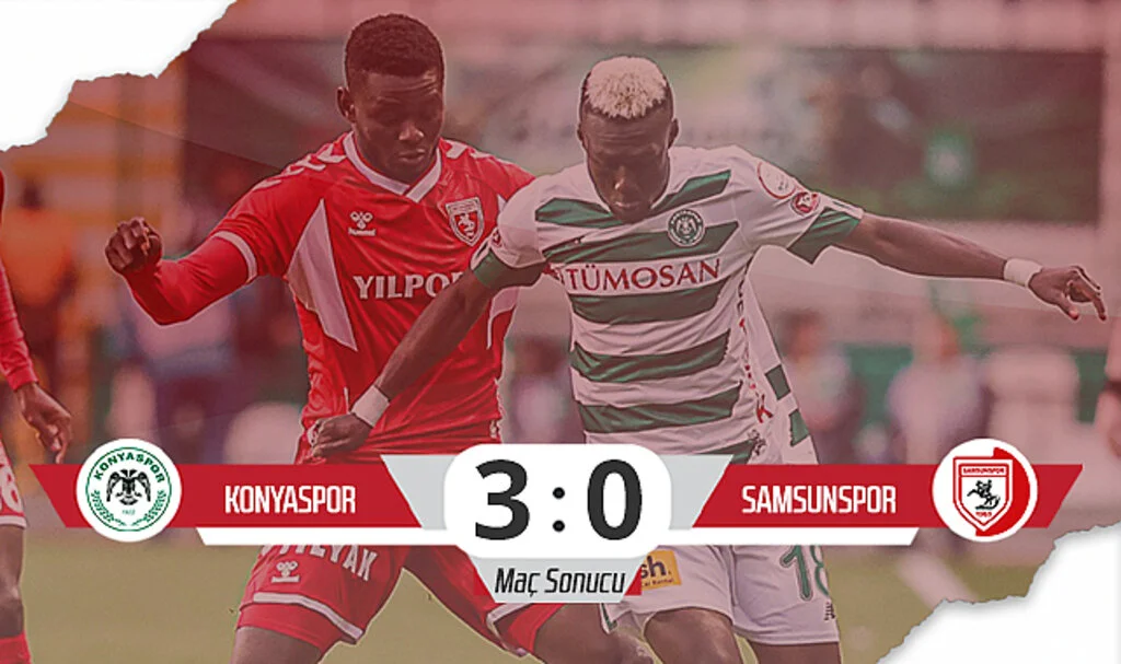 Son Dakika! Konyaspor: 3 – Samsunspor: 0 (Maç Özeti)