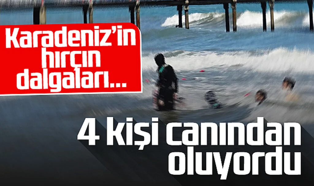 Samsun'da Denize Giren 4 Kişi Boğulma Tehlikesi Geçirdi