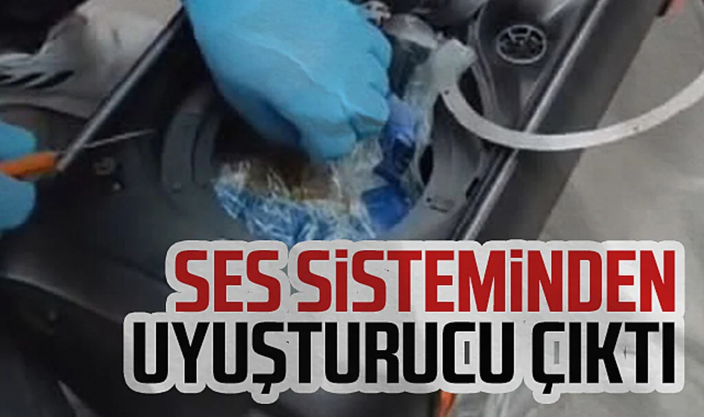 Samsun'da ses sistemine zulalanmış 1 kilogram uyuşturucu bulundu