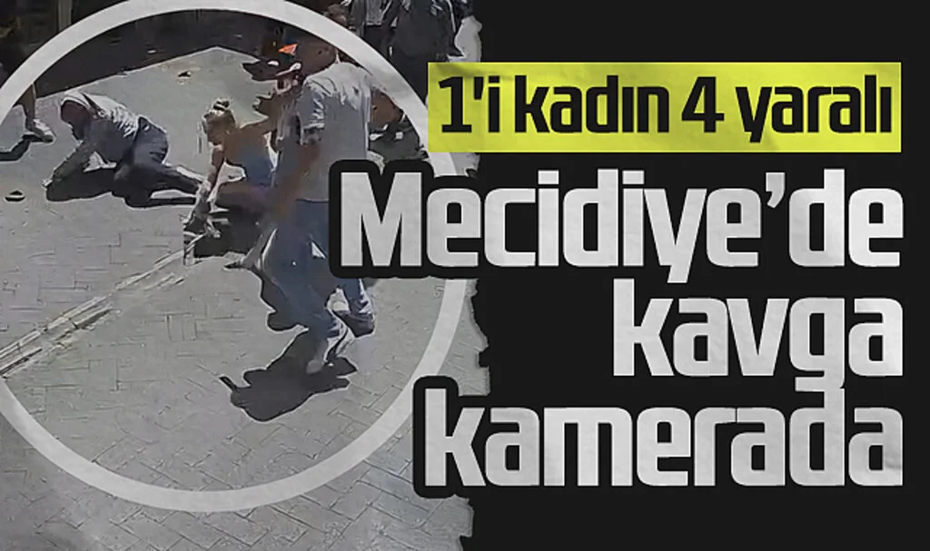 Samsun'un en işlek caddesindeki kavga kamerada