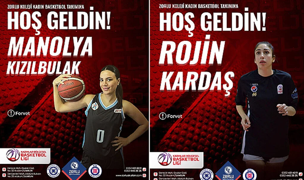 Samsun Zorlu Koleji Spor Kulübü'nde çifte transfer
