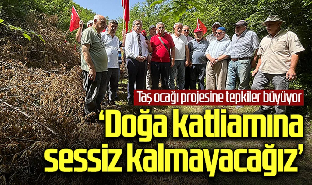 Taş ocağı projesine tepkiler büyüyor : 'Doğa katliamına  sessiz kalmayacağız'