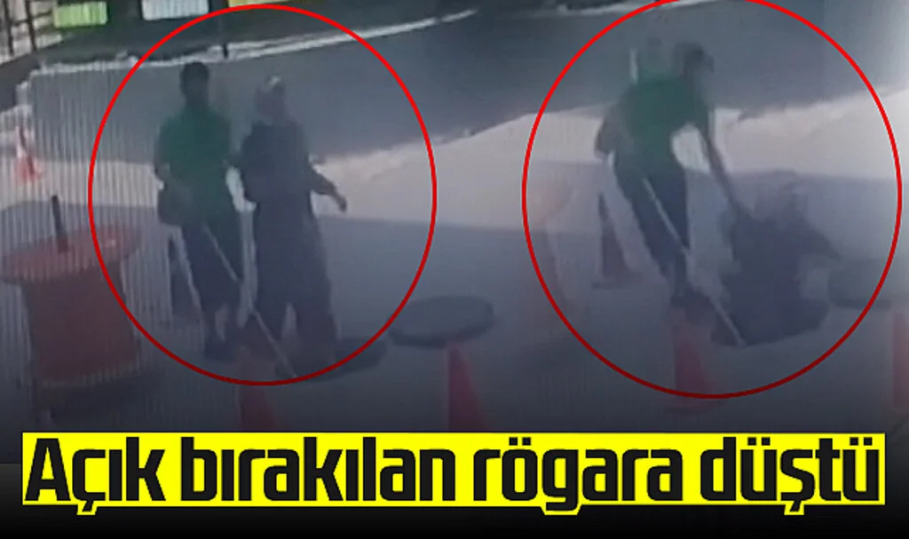 Açık Kalan Rögara Hamile Kadın Düştü