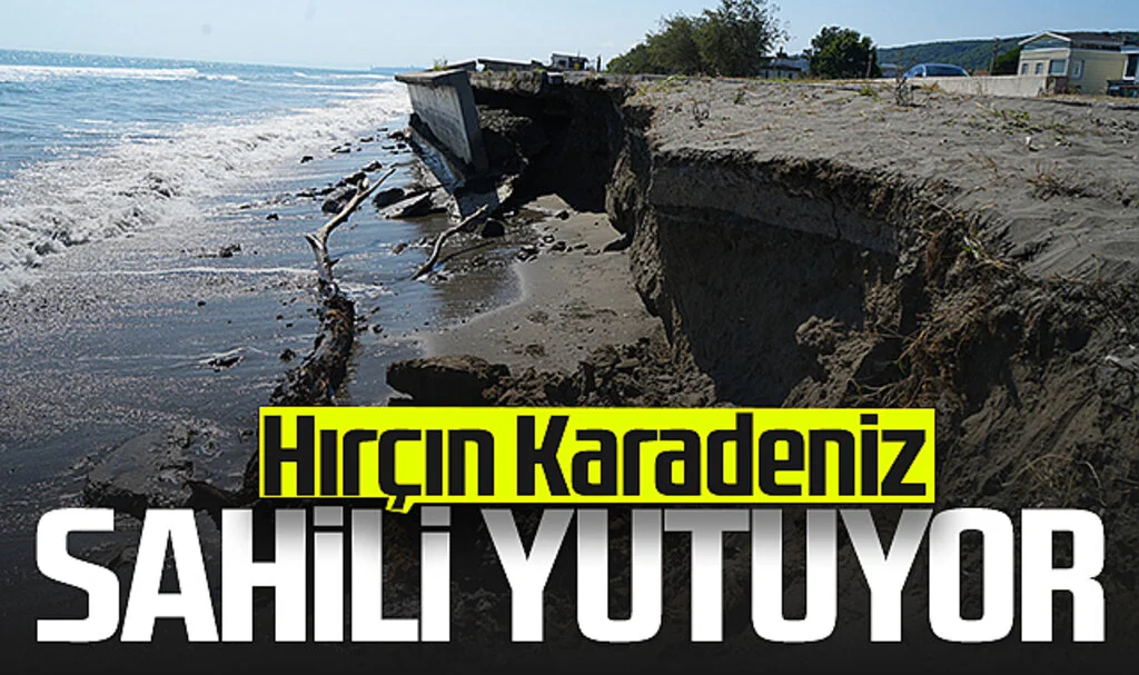 Atakum'da Kıyı Erozyonu! Hırçın Karadeniz Sahili Yutuyor