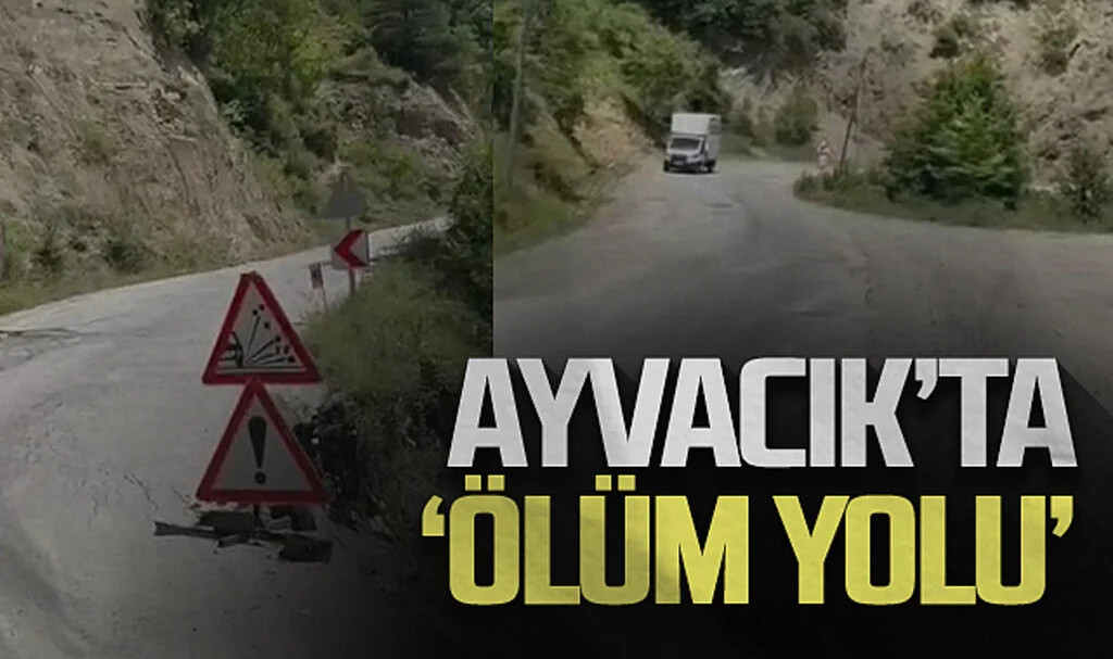 Ayvacık'ta Ölüm Yolu Kazalara Davetiye Çıkartıyor