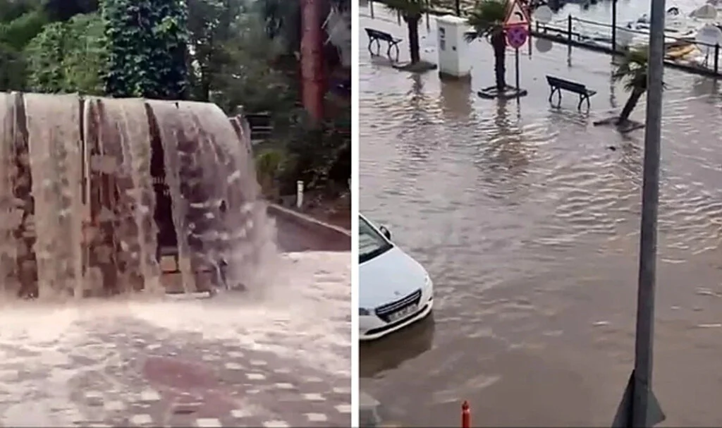 Bursa'da Sağanak Yağış Hayatı Felç Etti: Cadde ve Sokaklar Dereye Döndü