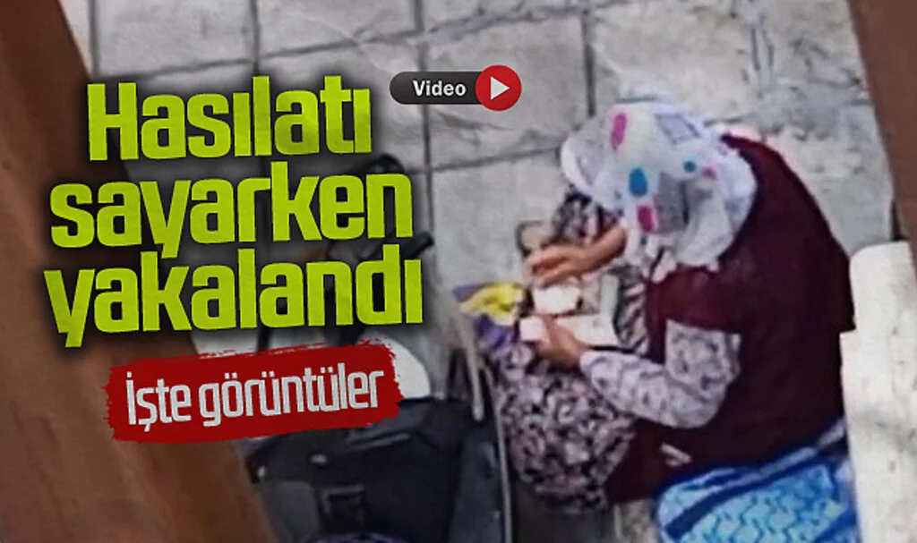 Dilenci Hasılatı Sayarken Kameraya Yakalandı 