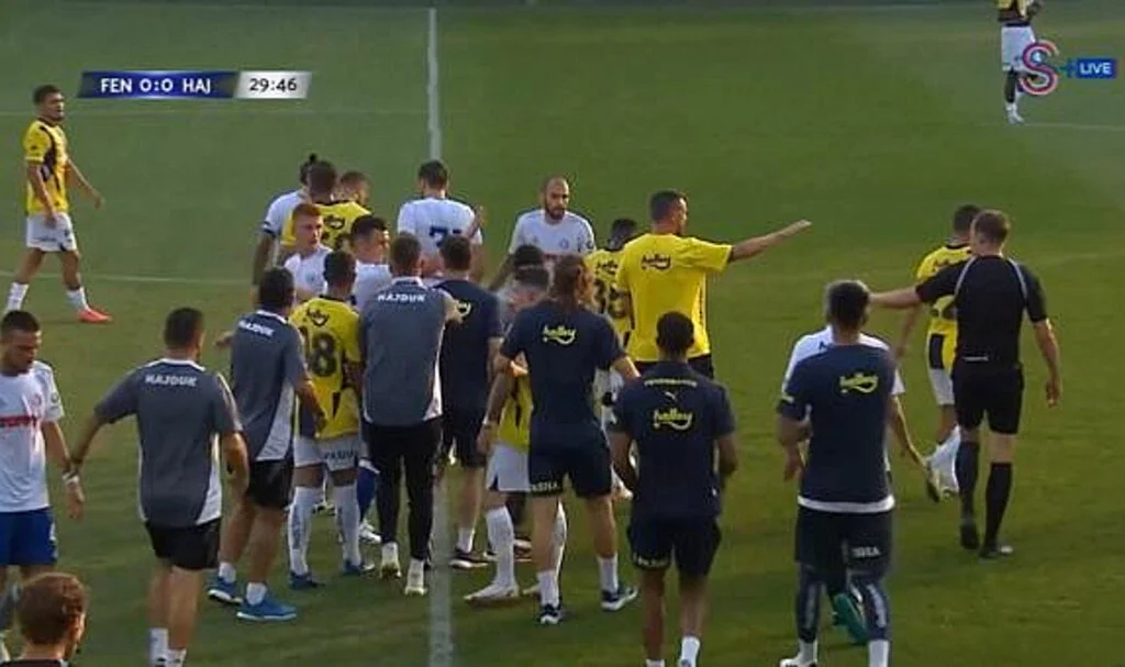 Fenerbahçe'nin Hazırlık Maçında Kavga Çıktı! Sahaya Girdiler...