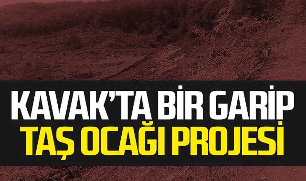 Kavak'ta bir garip taş ocağı projesi