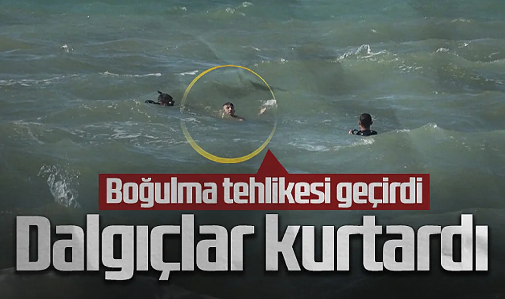 Samsun'da boğulma tehlikesi geçiren genci dalgıçlar kurtardı