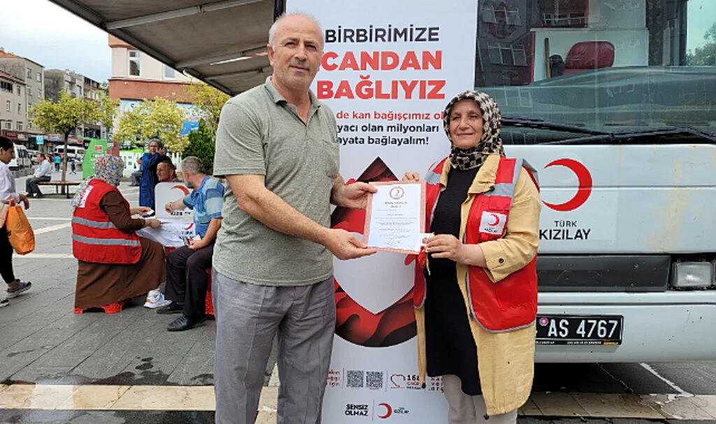 Samsun'da İmam Hüseyin Yılmaz, 13. Kez Kan Bağışında Bulundu