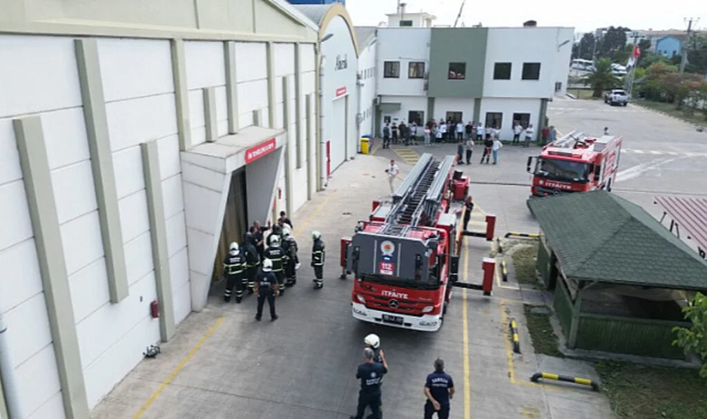 Samsun Merkez OSB'de Nefes Kesen Yangın Tatbikatı