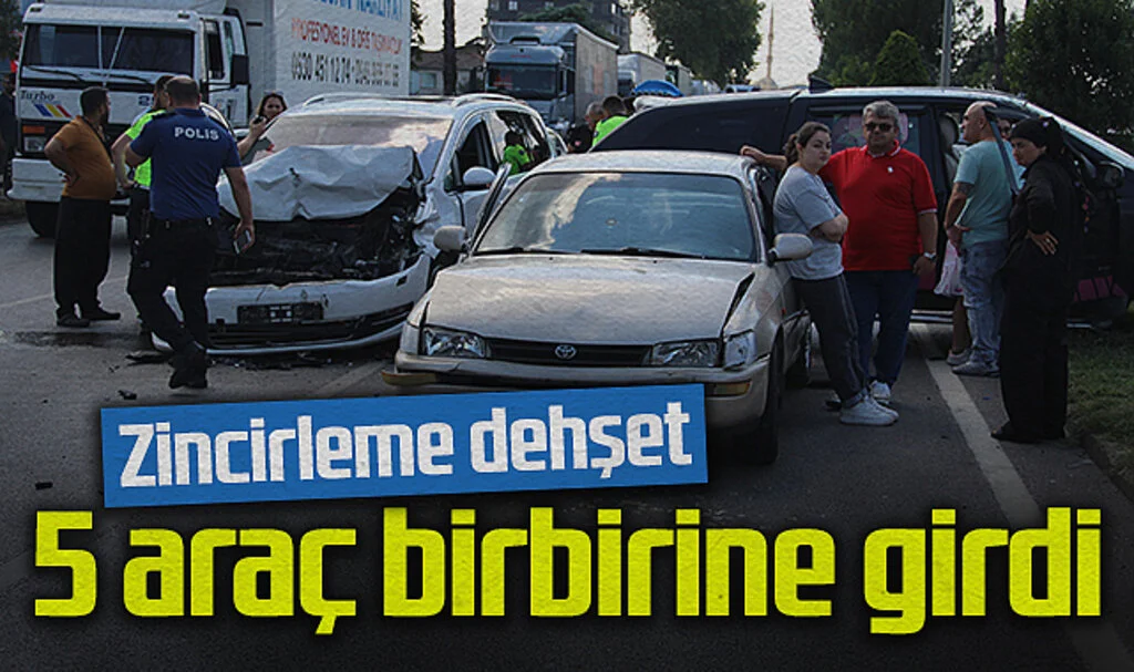 Samsun-Ordu Kara Yolunda 5 Araç Birbirine Girdi