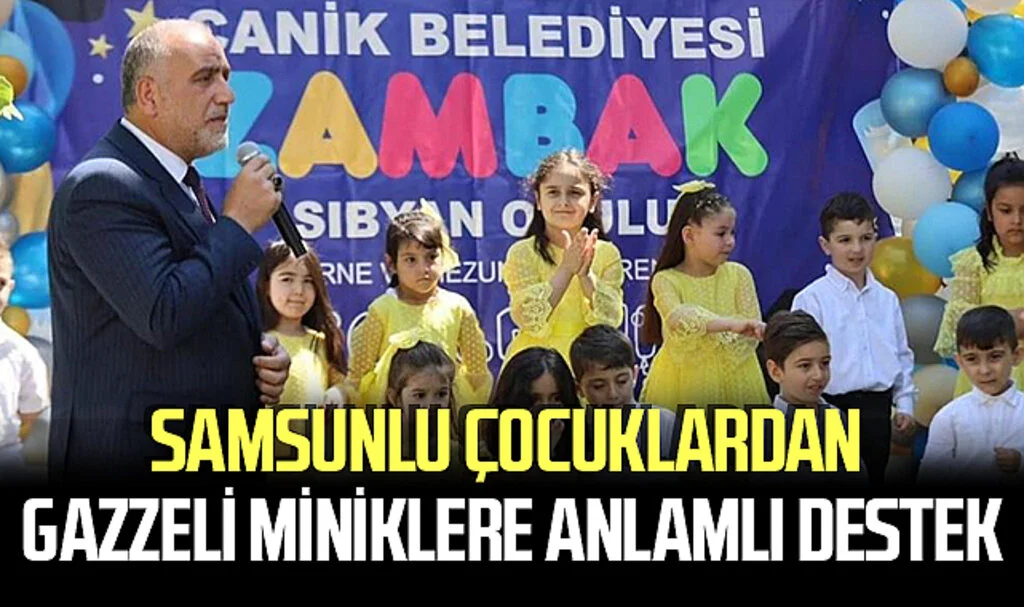 Samsunlu Çocuklardan Gazzeli Miniklere Anlamlı Destek