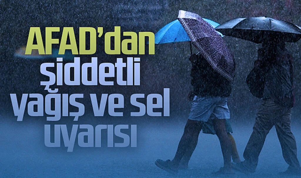 AFAD'dan Samsun İçin Şiddetli Yağış ve Sel Uyarısı