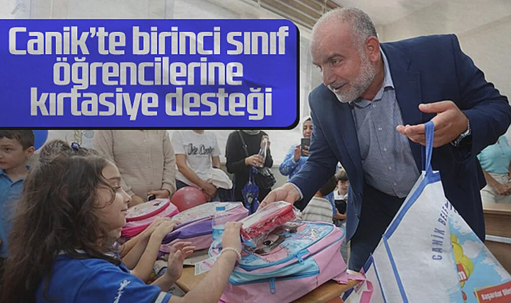 Canik’te Birinci Sınıf Öğrencilerine Kırtasiye Desteği