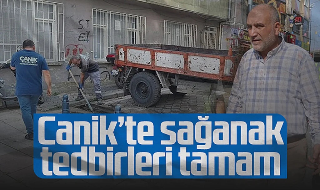 Canik'te Sağanak Yağış Öncesi Tedbirler Alındı