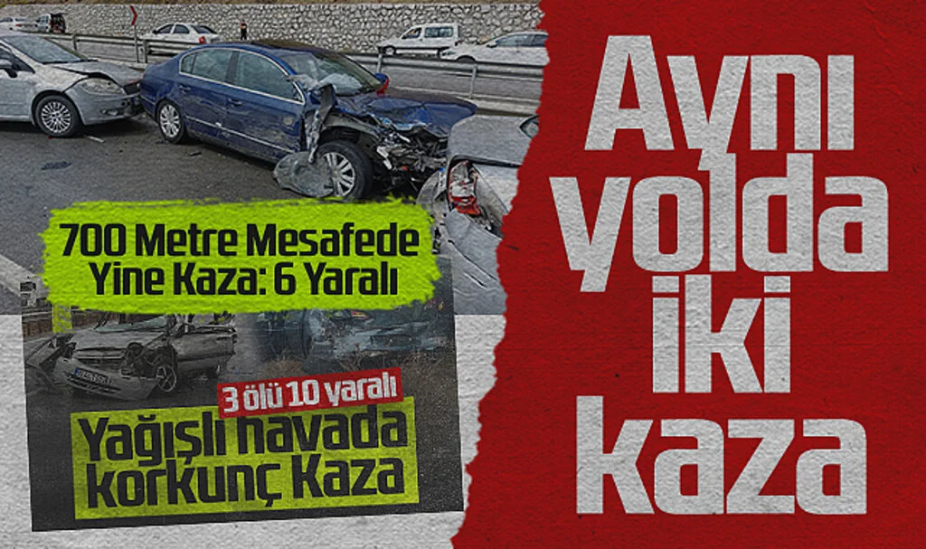 Korkunç Kaza Noktasına 700 Metre Mesafede Yeni Kaza: 6 Yaralı