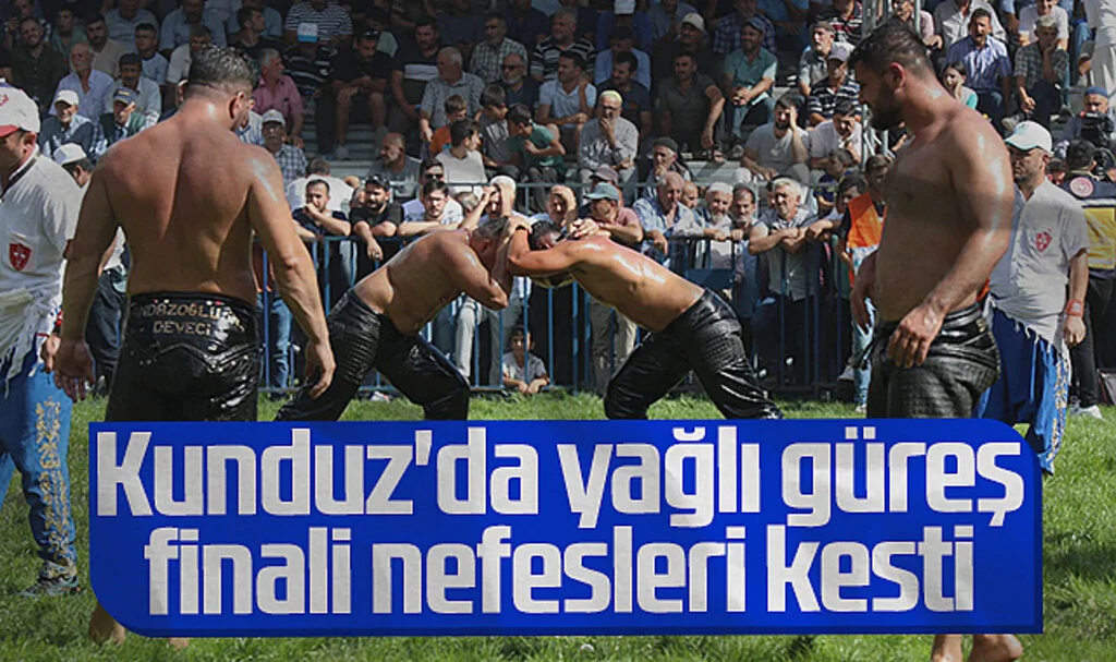 Kunduz'da Yağlı Güreş Finali Nefesleri Kesti