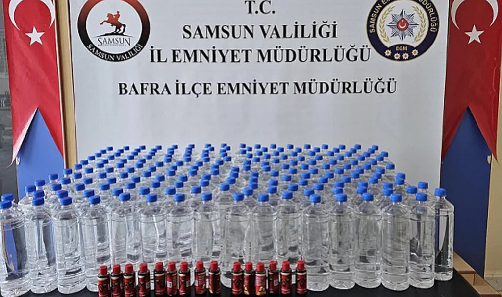 Samsun'da 200 Litre Etil Alkol Ele Geçirildi