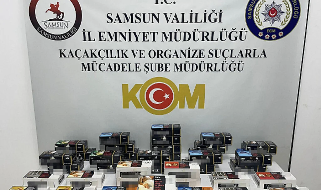 Samsun'da 7 bin 800 dolu makaron ele geçirildi: 1 gözaltı