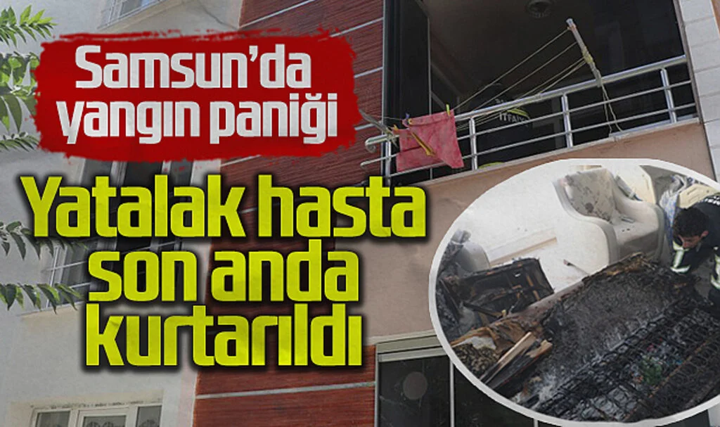 Samsun'da Apartmanda Yangın: Yatalak Hasta Dumandan Etkilendi