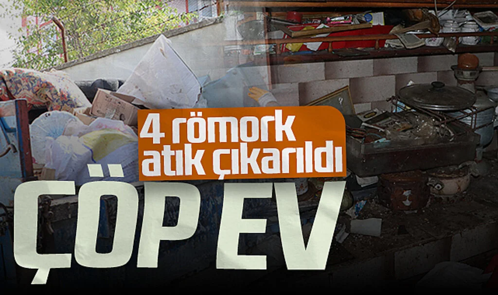 Samsun'da Çöp Evden 4 Römork Atık Çıkarıldı