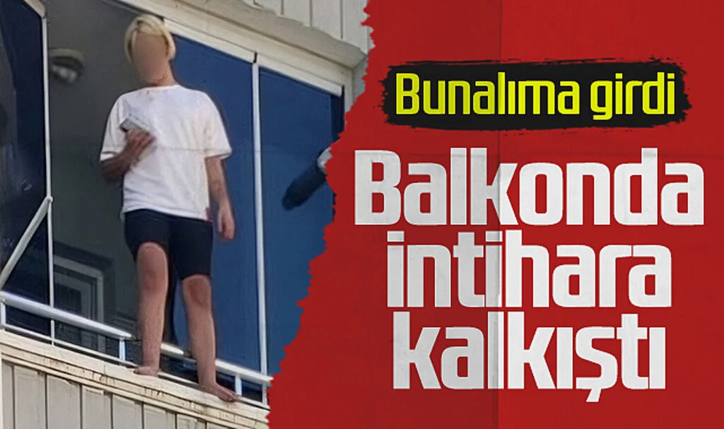 Samsun'da Kadın Balkonda İntihara Kalkıştı