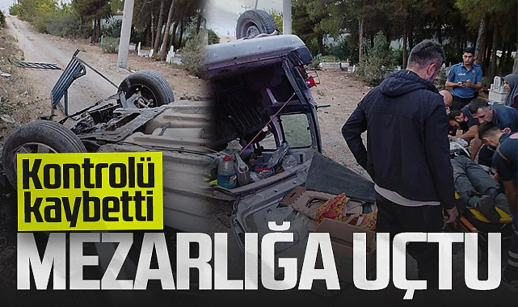 Samsun'da Kontrolden Çıkan Araç Mezarlığa Uçtu: 2 Yaralı
