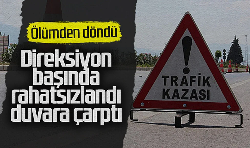 Samsun'da Rahatsızlanan Sürücü Duvara Çarptı: Yaralandı