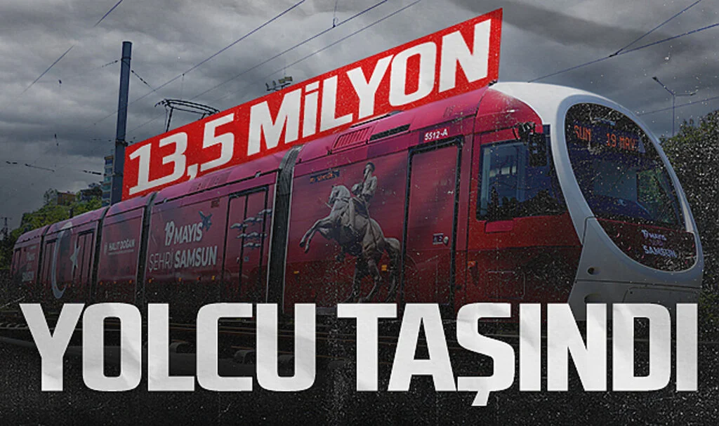 Samsun'da Tramvaylar 2024'ün İlk 7 Ayında 13,5 Milyon Yolcu Taşıdı