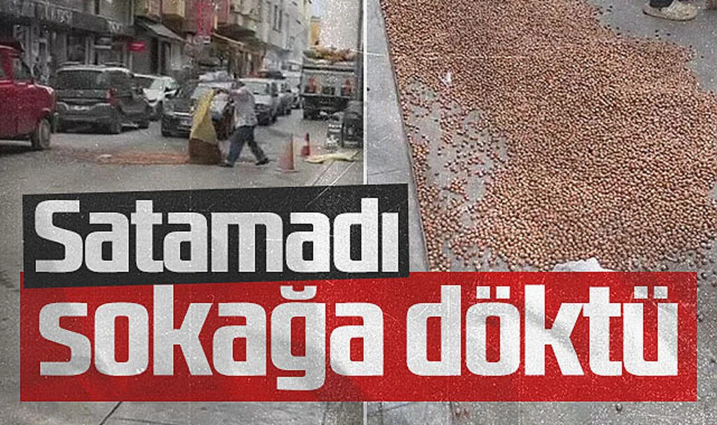 Samsun'da Üretici Satamadığı Fındığı Sokağa Döktü