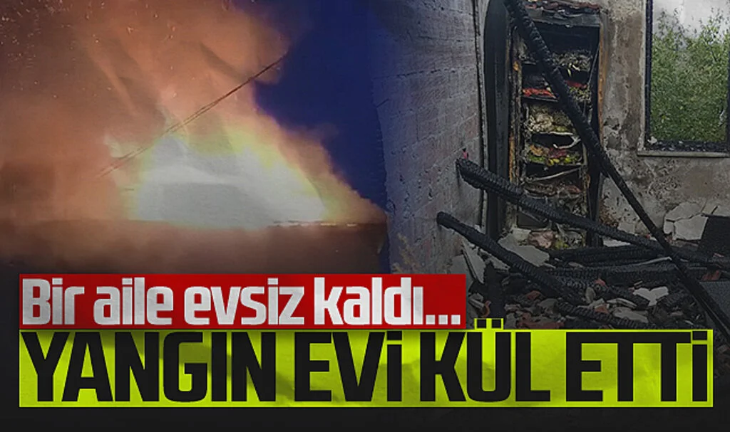 Samsun'da Yangın Evi Kül Etti! Bir Aile Evsiz Kaldı...