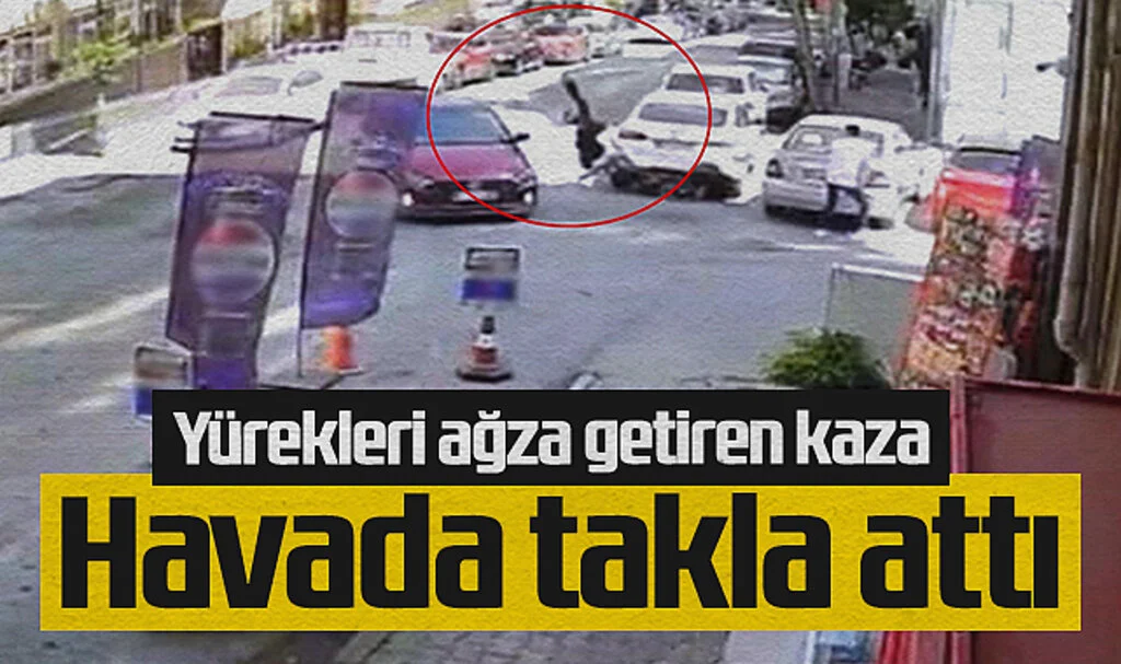 Samsun'da Yürekleri Ağza Getiren Kaza: Motosiklet Sürücüsü Havada Takla Attı