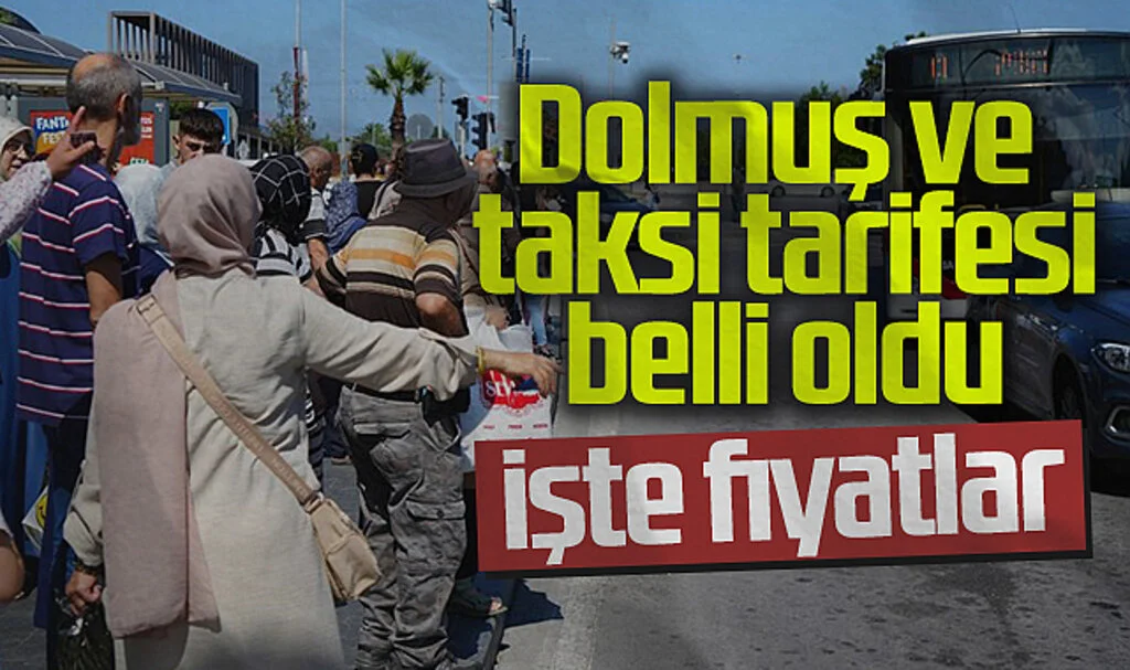 Samsun'un Yeni Dolmuş ve Taksi Tarifesi Belli Oldu