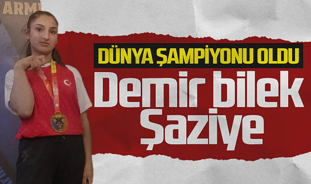 Samsunlu Şaziye Demir, bilek güreşinde dünya şampiyonu oldu