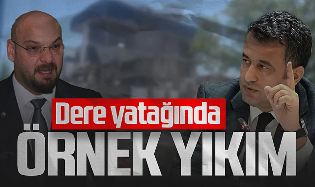 SBB ve Atakum Belediyesi'nden Dere Yatağında Örnek Yıkım