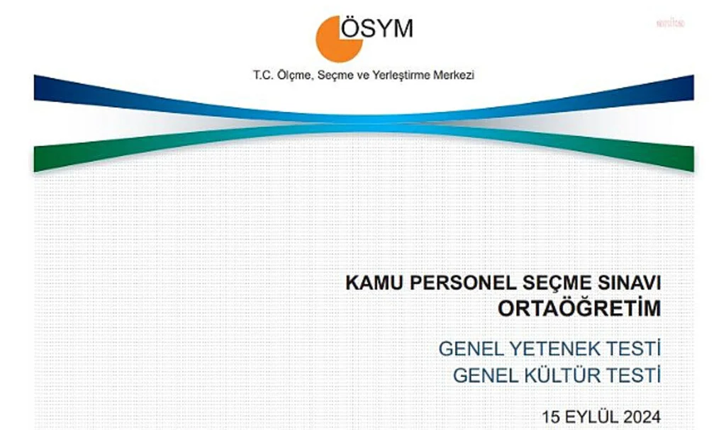 2024 KPSS Ortaöğretim Soru Kitapçığı ve Cevap Anahtarı Yayımlandı