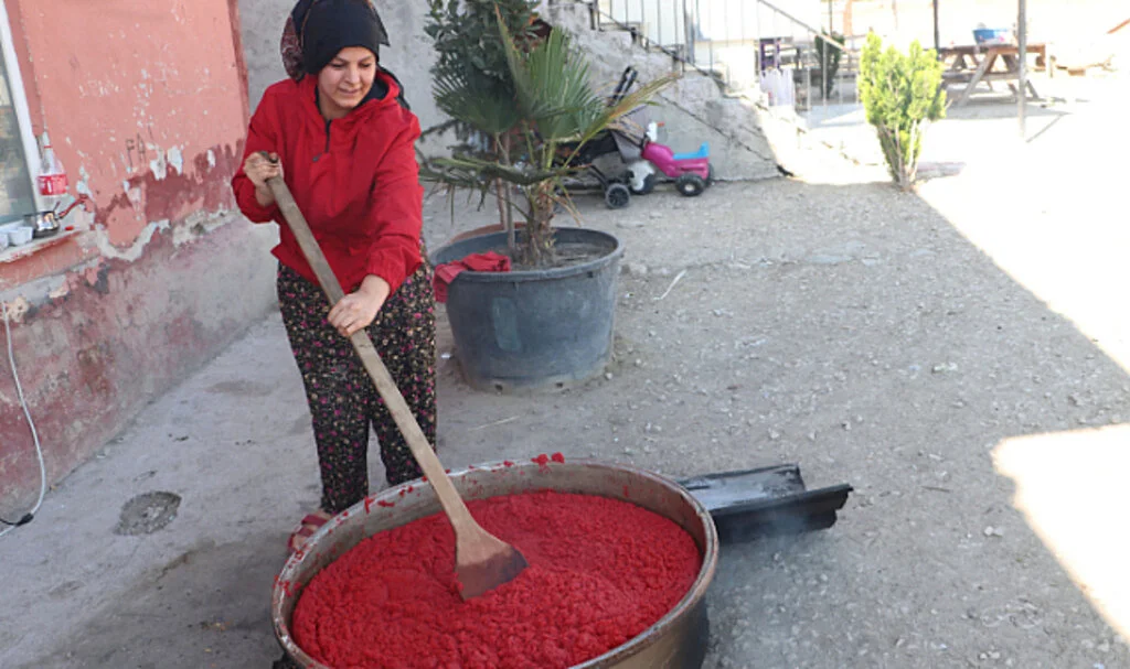 400 kilo domatesten 80 kilo salça çıkıyor