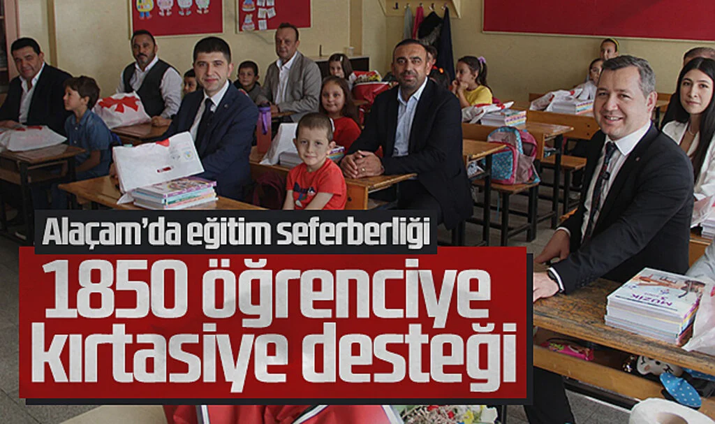 Alaçamlı iş insanları bin 850 öğrenciye kırtasiye desteği verdi