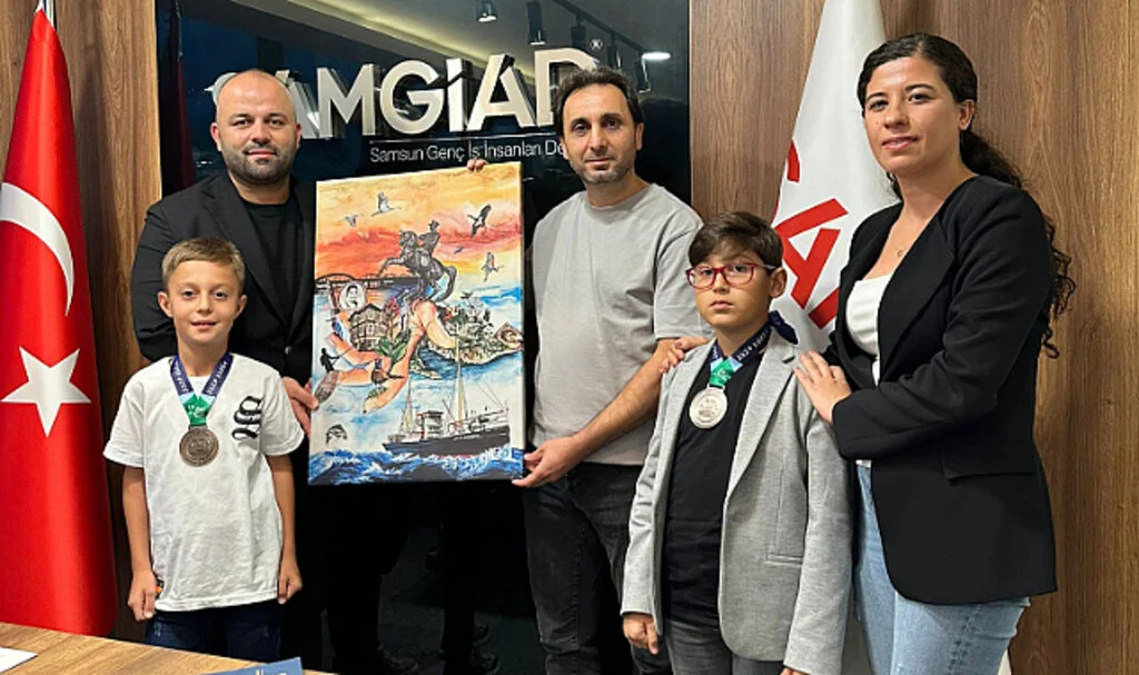 Olimpiyat 3'ncü öğrencilerden SAMGİAD'a teşekkür ziyareti