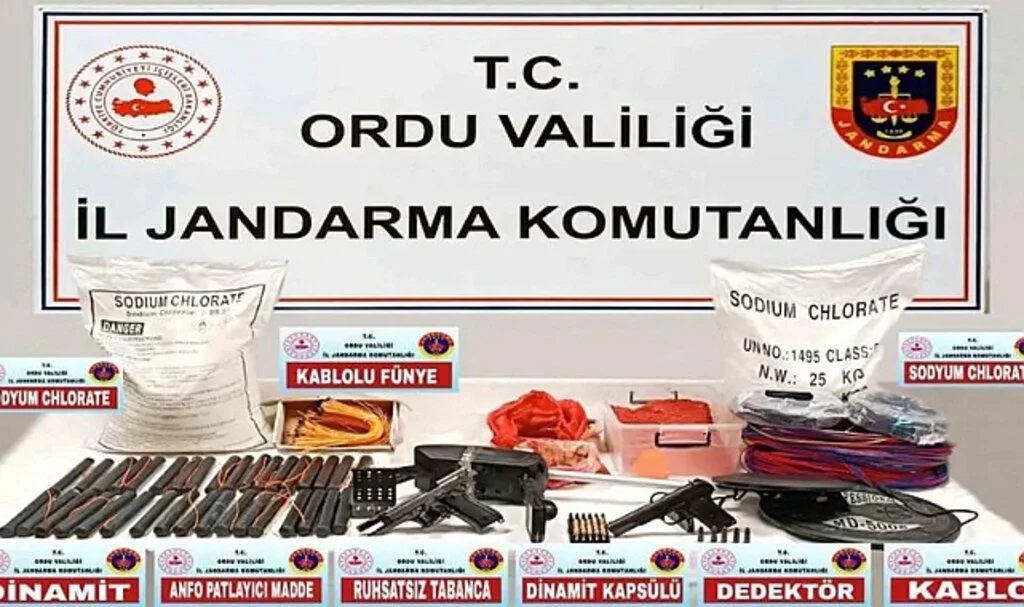 Ordu'da Patlayıcı Yapımında Kullanılan Malzemeler Ele Geçirildi