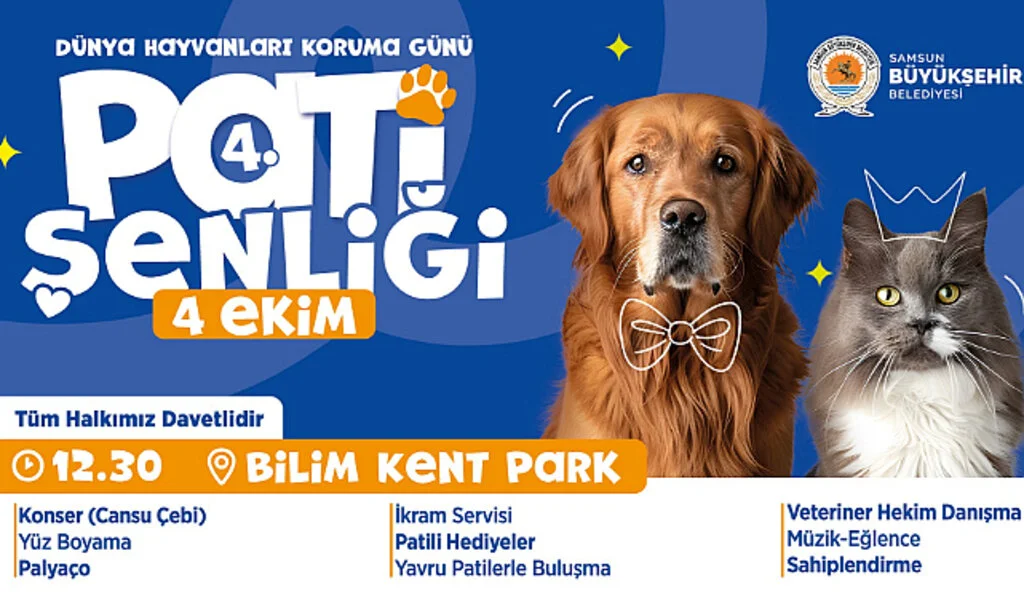 Samsun Büyükşehir Belediyesi'nden Pati Şenliği: Hayvanseverler Bir Araya Geliyor