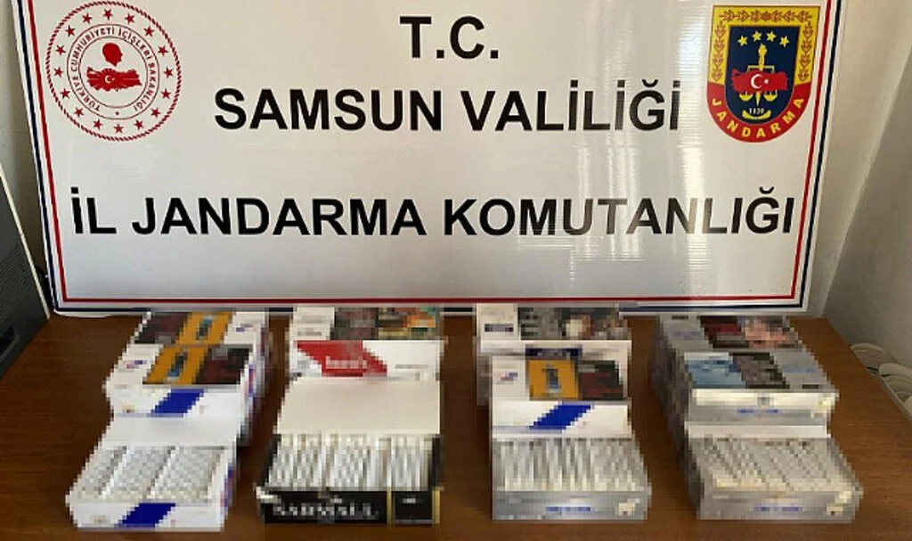 Samsun'da 3.800 Dal Kaçak Makaron Ele Geçirildi