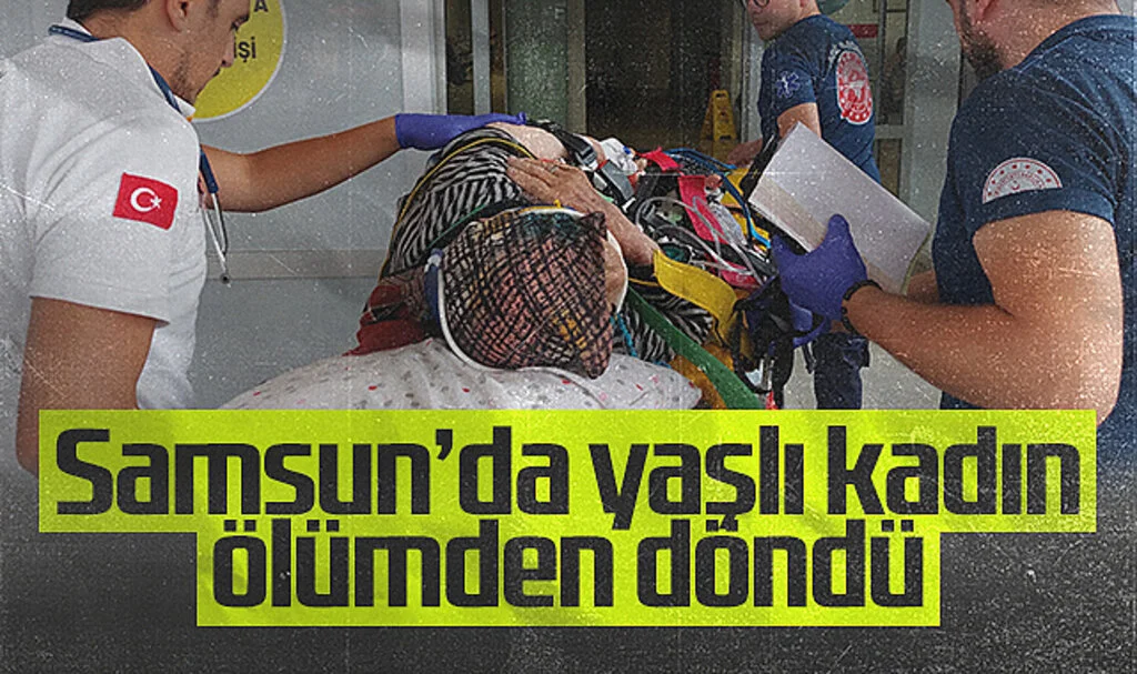 Samsun'da 93 Yaşındaki Kadın 2. Kattan Düşüp Ölümden Döndü