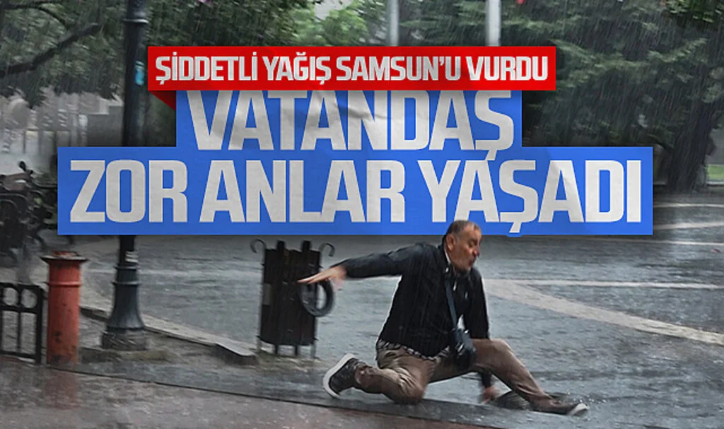 Samsun’da Bir Saat Süren Sağanak, Hayatı Felç Etti