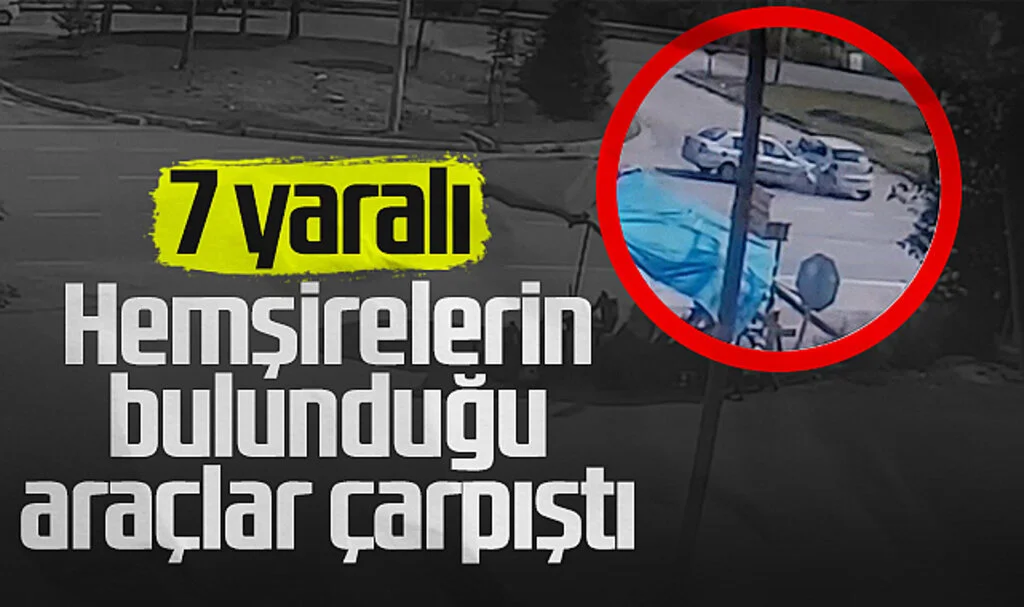 Samsun'da Hemşirelerin Bulunduğu Araçlar Çarpıştı! 7 Yaralı...