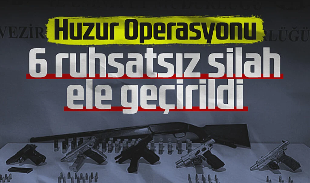 Samsun'da Huzur Operasyonu! 6 Adet Ruhsatsız Silah Ele Geçirildi