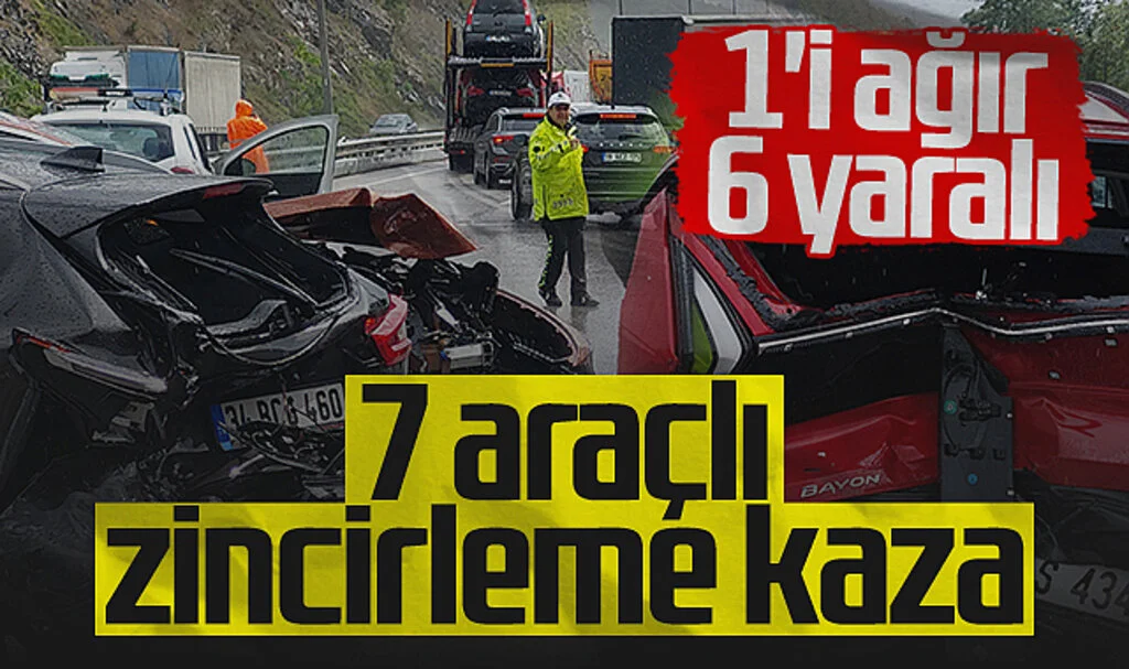 Samsun'da Zincirleme Kaza: 7 Araç Birbirine Girdi! 1'i Ağır 6 Yaralı...