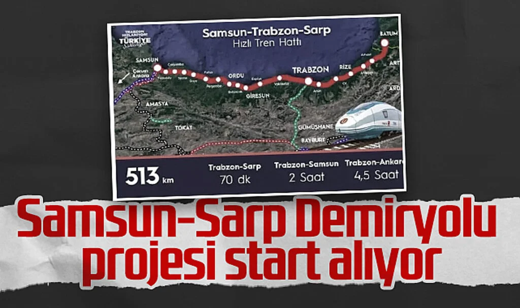 Samsun-Sarp Demiryolu  projesi start alıyor